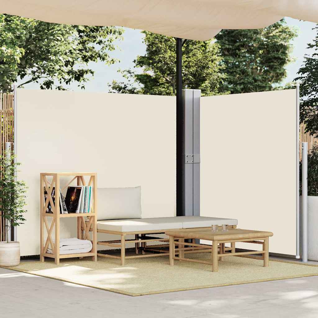 Patio Retractable Side Awning 170x1200 cm Cream
