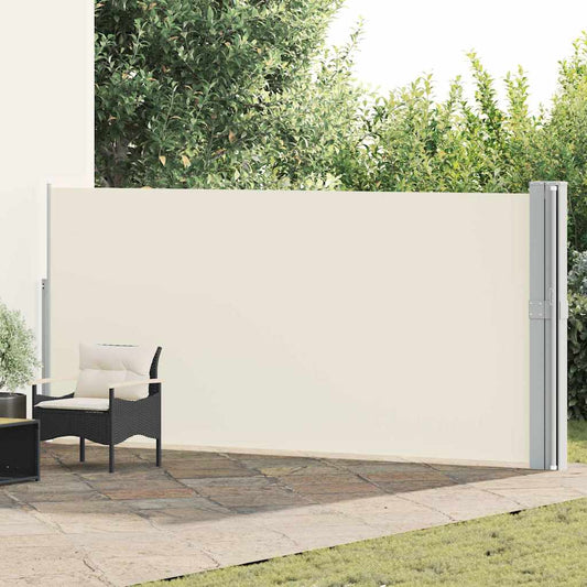 Patio Retractable Side Awning 170x1200 cm Cream