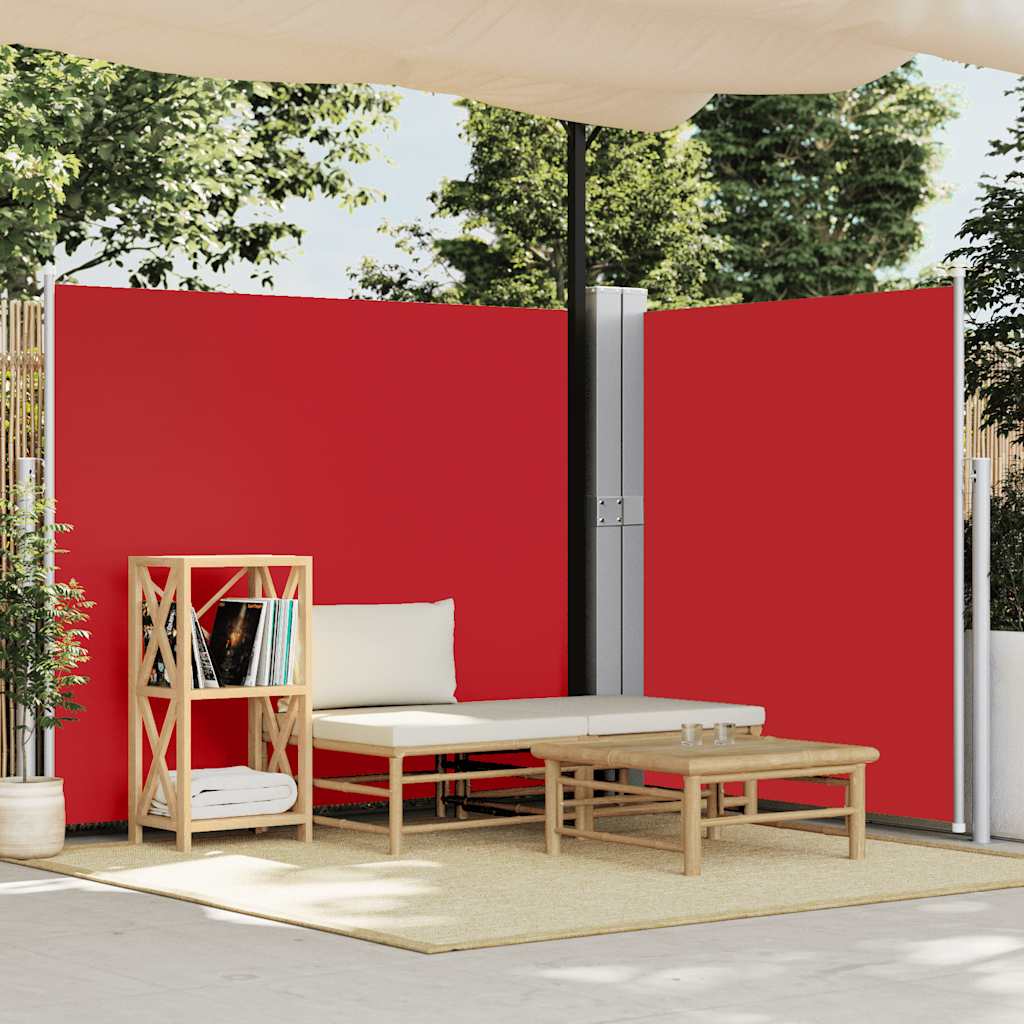 Patio Retractable Side Awning 170x1200 cm Red