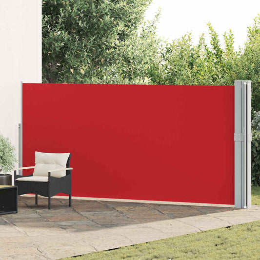 Patio Retractable Side Awning 170x1200 cm Red