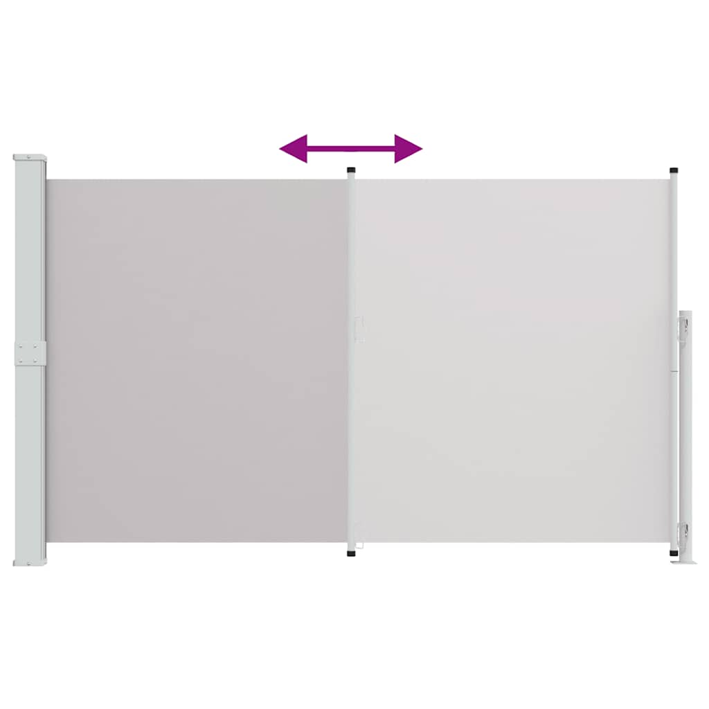Patio Retractable Side Awning 180x300 cm Grey