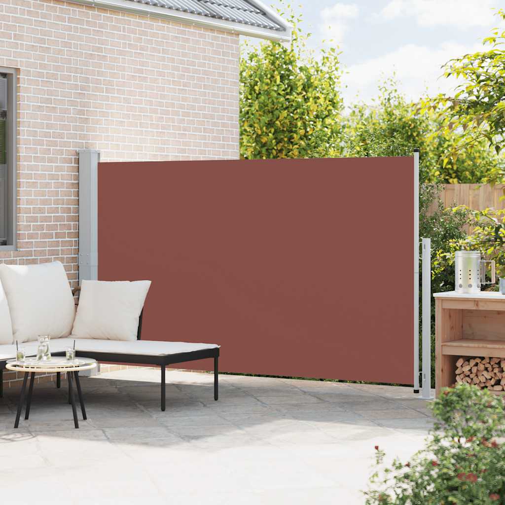 Patio Retractable Side Awning 180x300 cm Brown