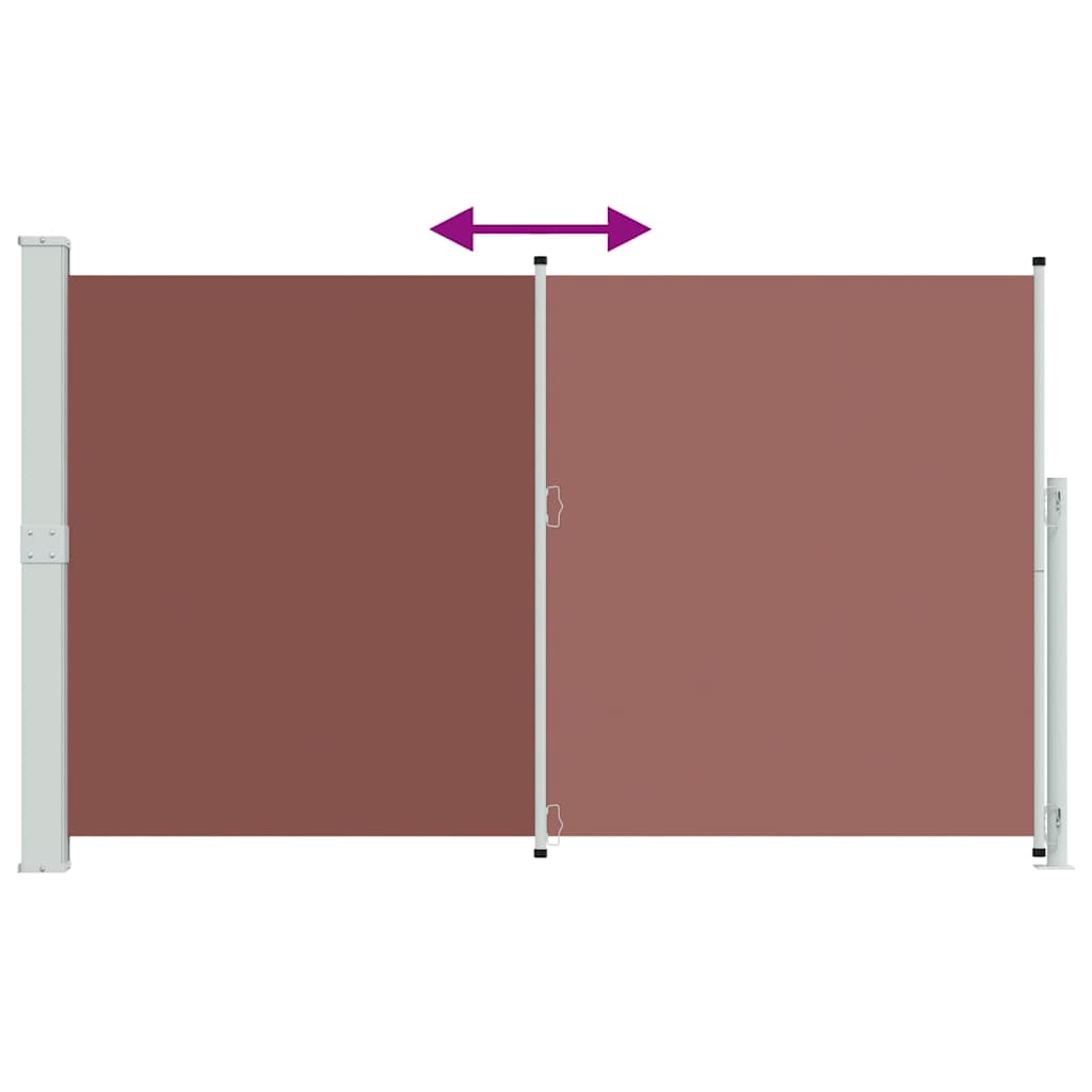 Patio Retractable Side Awning 180x300 cm Brown