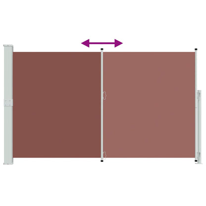 Patio Retractable Side Awning 180x300 cm Brown