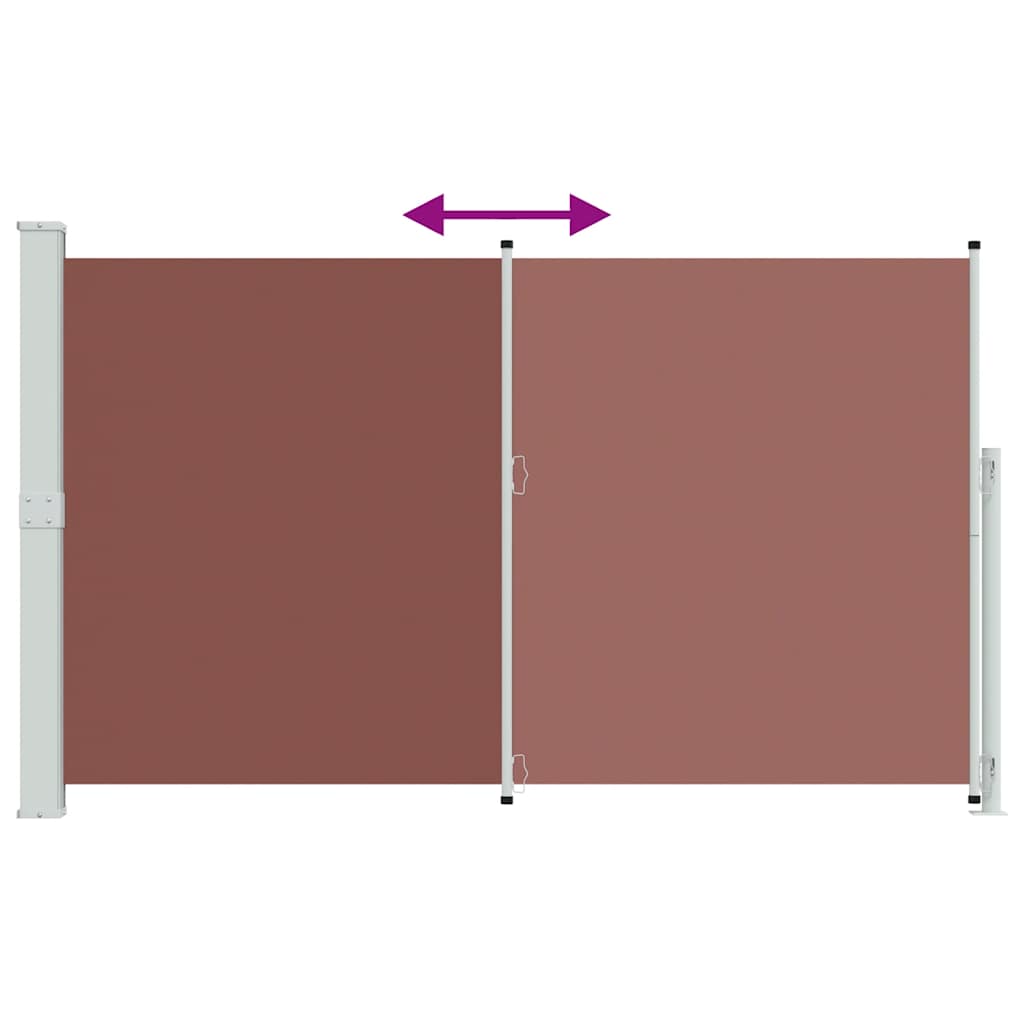 Patio Retractable Side Awning 180x300 cm Brown