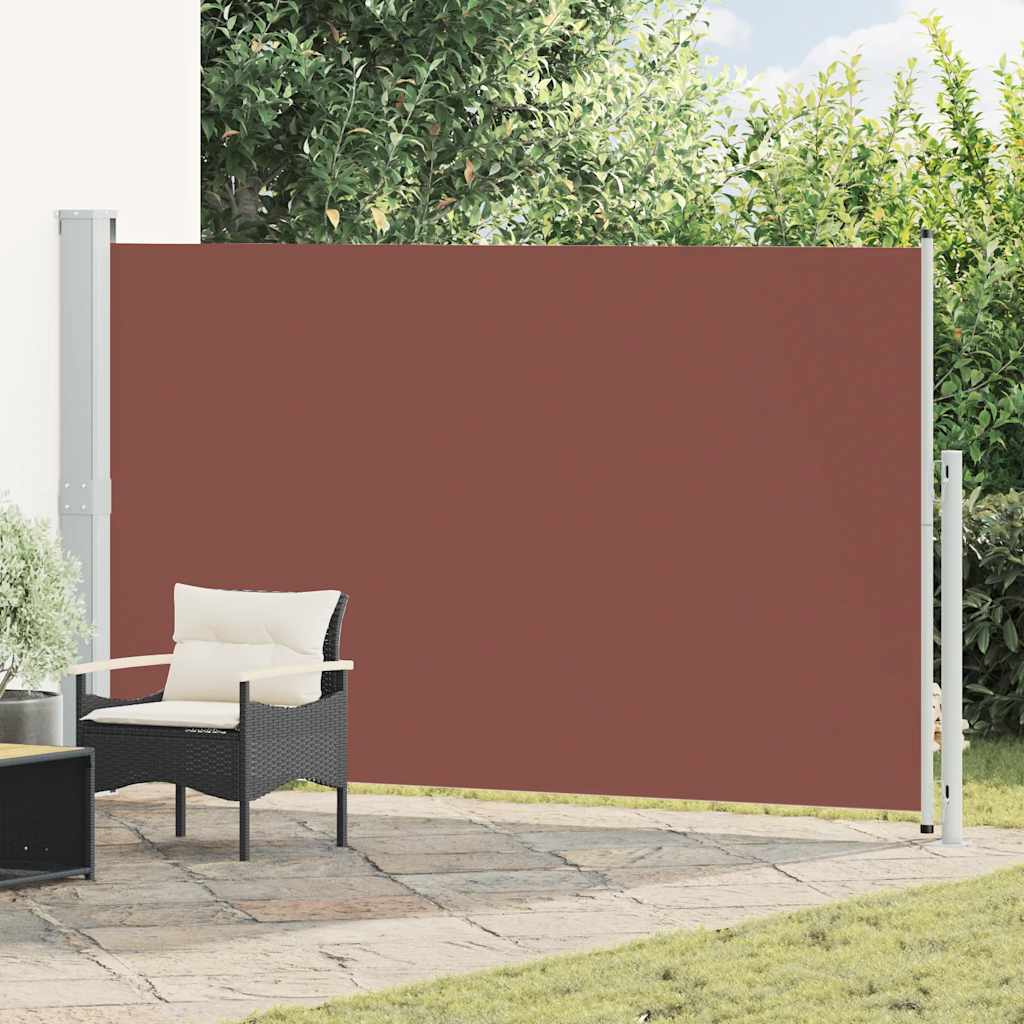 Patio Retractable Side Awning 180x300 cm Brown
