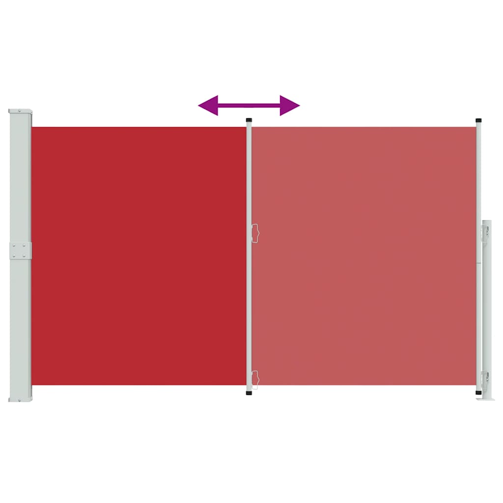 Patio Retractable Side Awning 180x300 cm Red