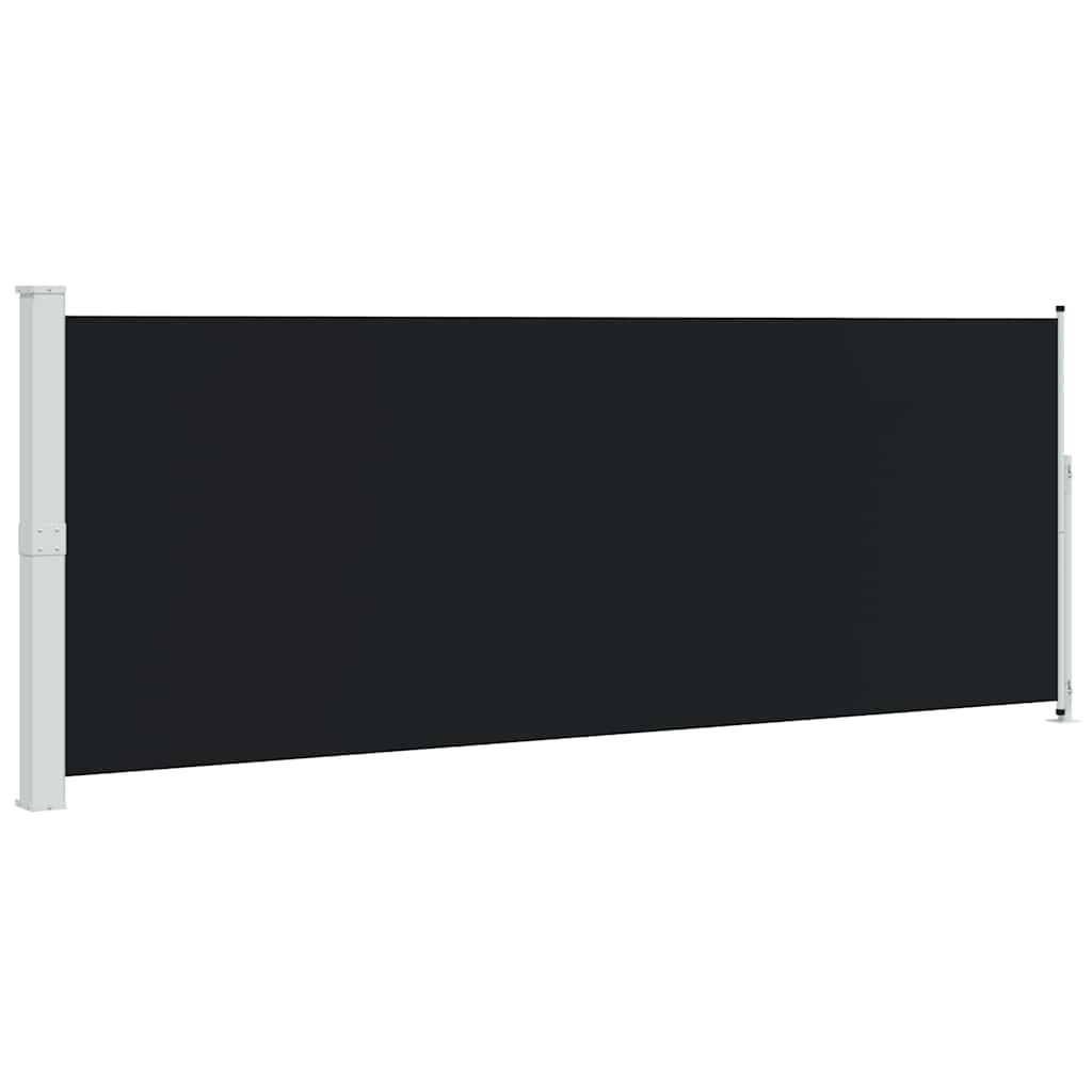 Patio Retractable Side Awning 180x514 cm Black