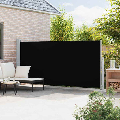 Patio Retractable Side Awning 180x500 cm Black