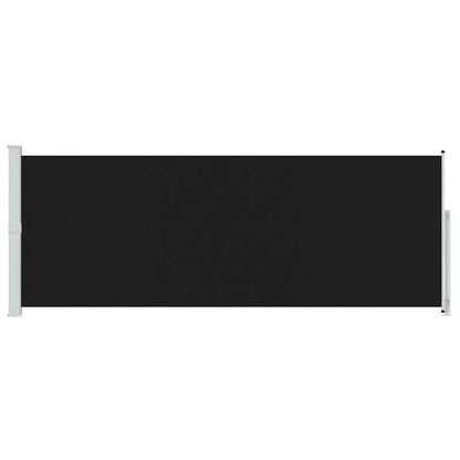 Patio Retractable Side Awning 180x500 cm Black
