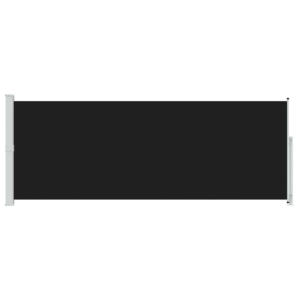Patio Retractable Side Awning 180x514 cm Black