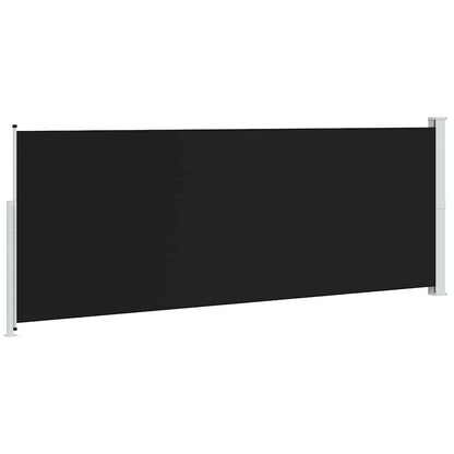 Patio Retractable Side Awning 180x500 cm Black