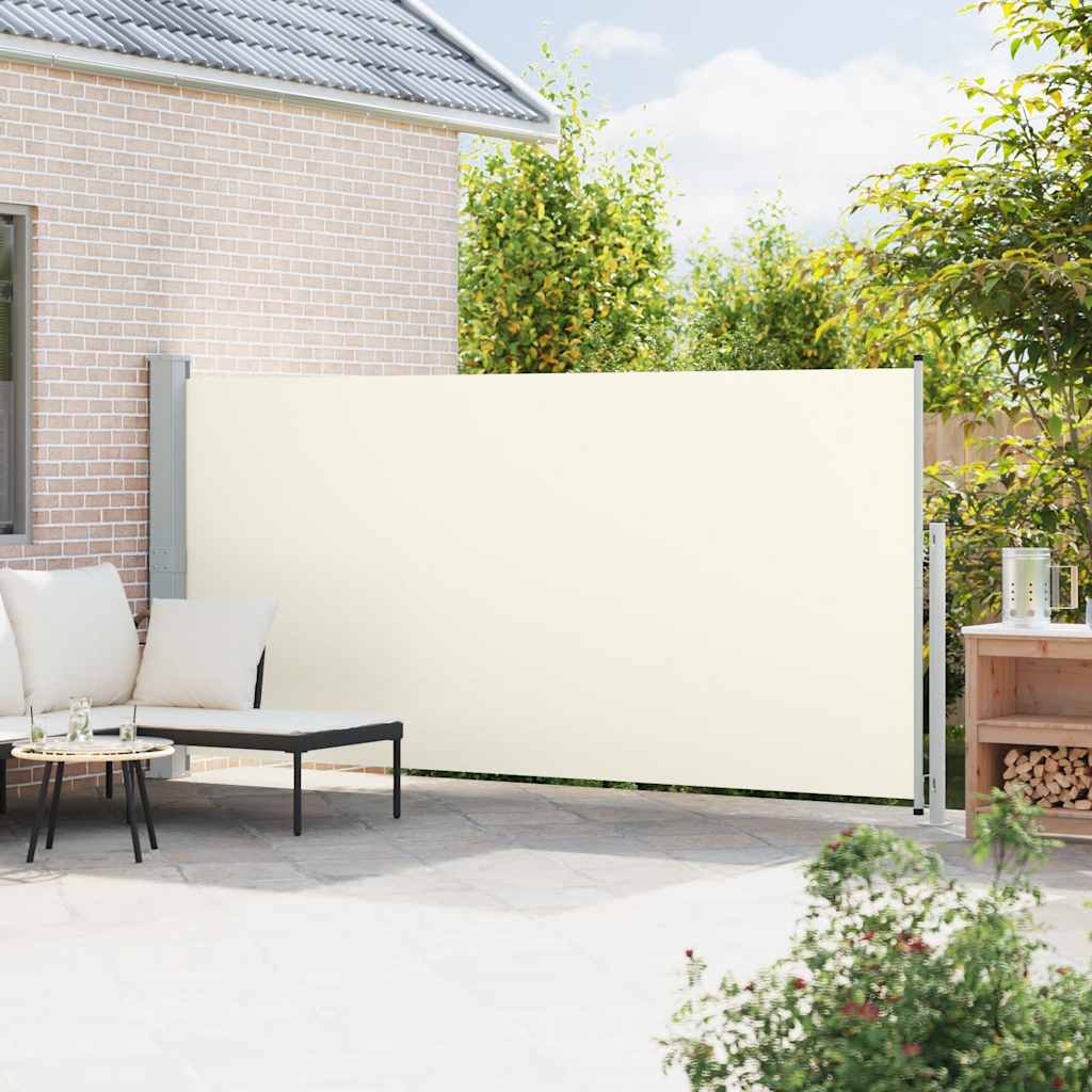 Patio Retractable Side Awning 180x500 cm Cream