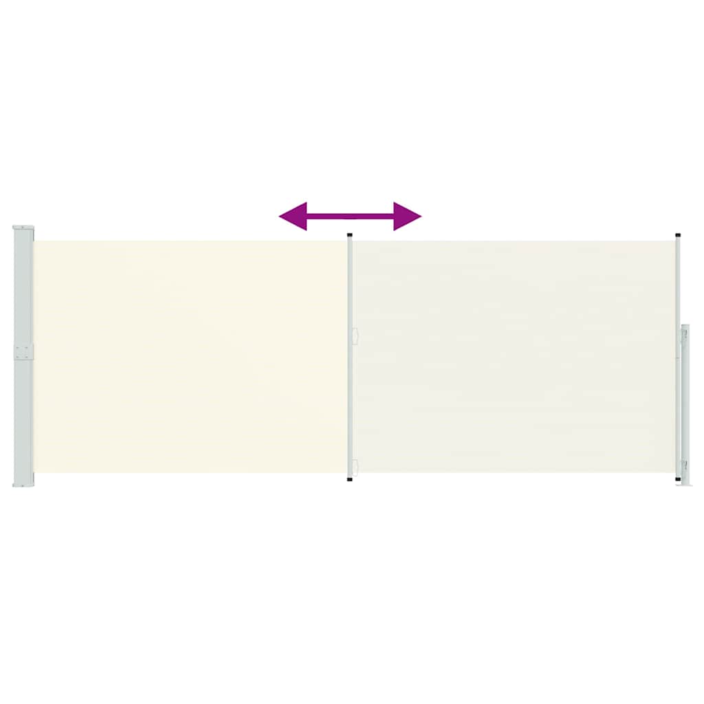 Patio Retractable Side Awning 180x500 cm Cream