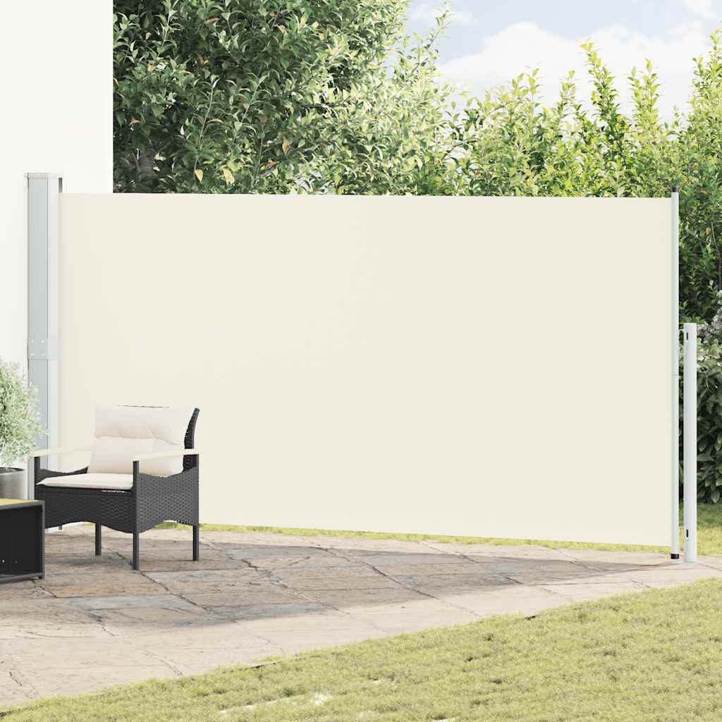 Patio Retractable Side Awning 180x500 cm Cream