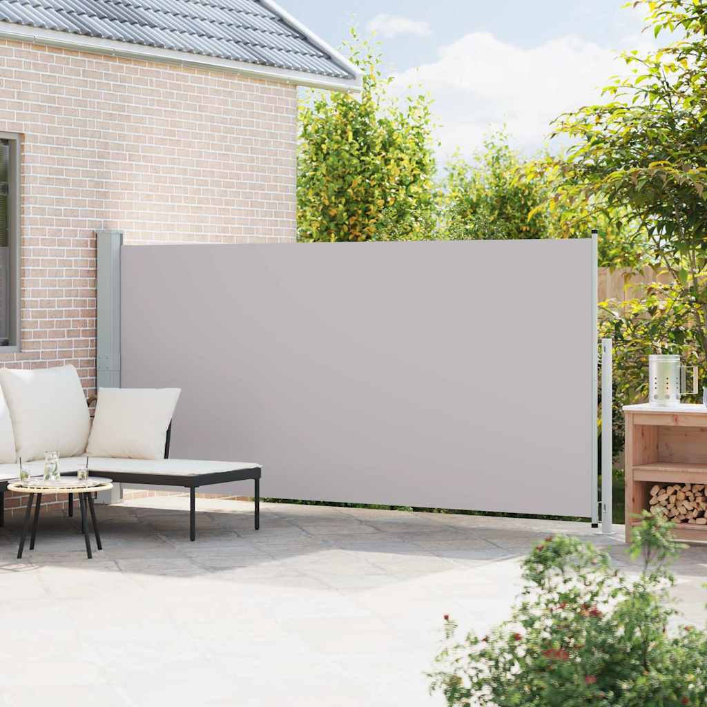 Patio Retractable Side Awning 180x514 cm Grey
