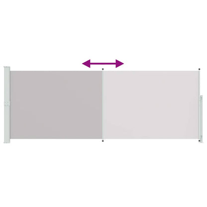 Patio Retractable Side Awning 180x500 cm Grey