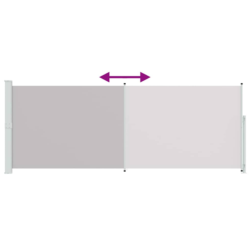 Patio Retractable Side Awning 180x514 cm Grey