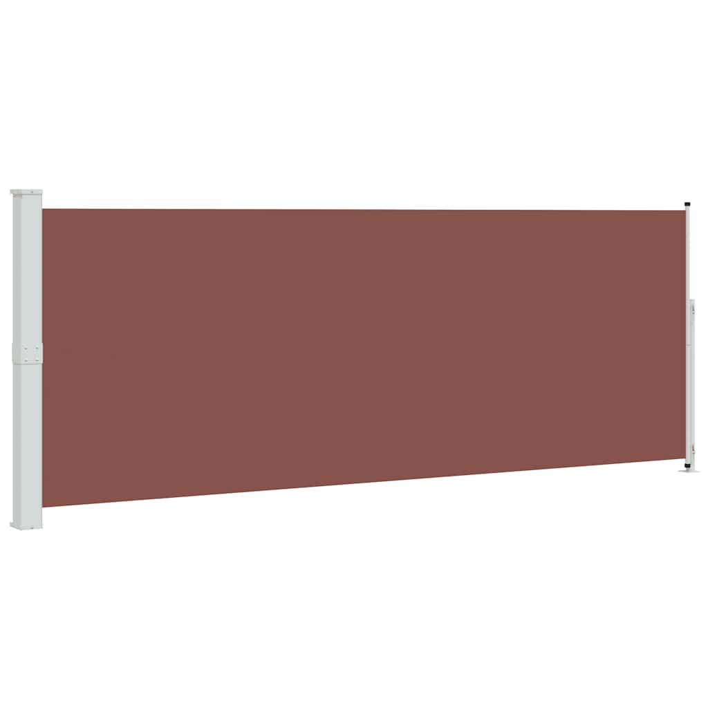 Patio Retractable Side Awning 180x500 cm Brown