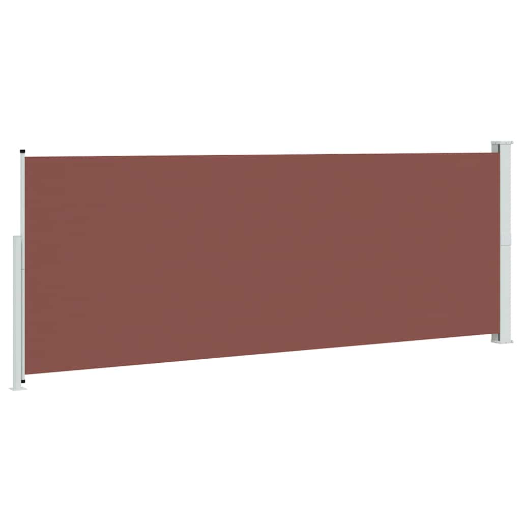 Patio Retractable Side Awning 180x500 cm Brown
