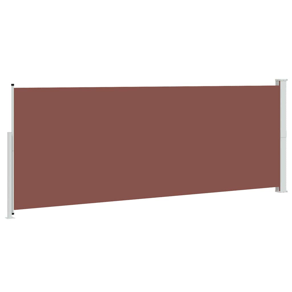 313408 vidaXL Patio Retractable Side Awning 180x500 cm Brown