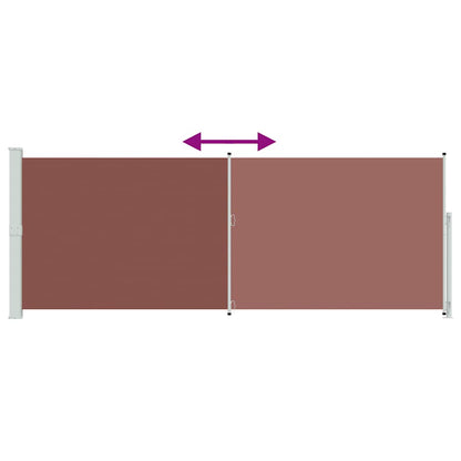 Patio Retractable Side Awning 180x500 cm Brown