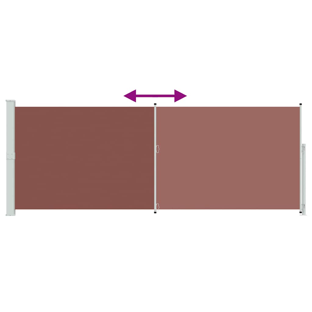 313408 vidaXL Patio Retractable Side Awning 180x500 cm Brown