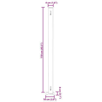 313408 vidaXL Patio Retractable Side Awning 180x500 cm Brown