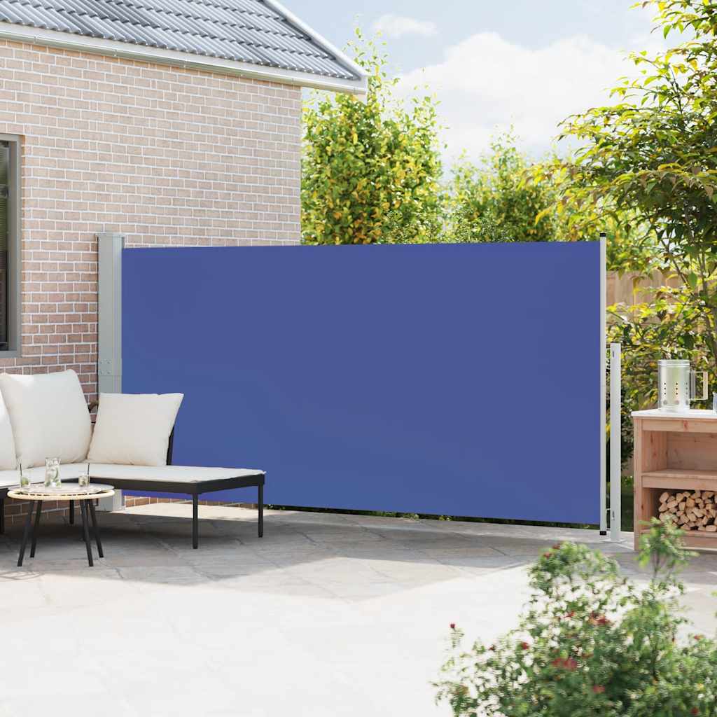Patio Retractable Side Awning 180x500 cm Blue