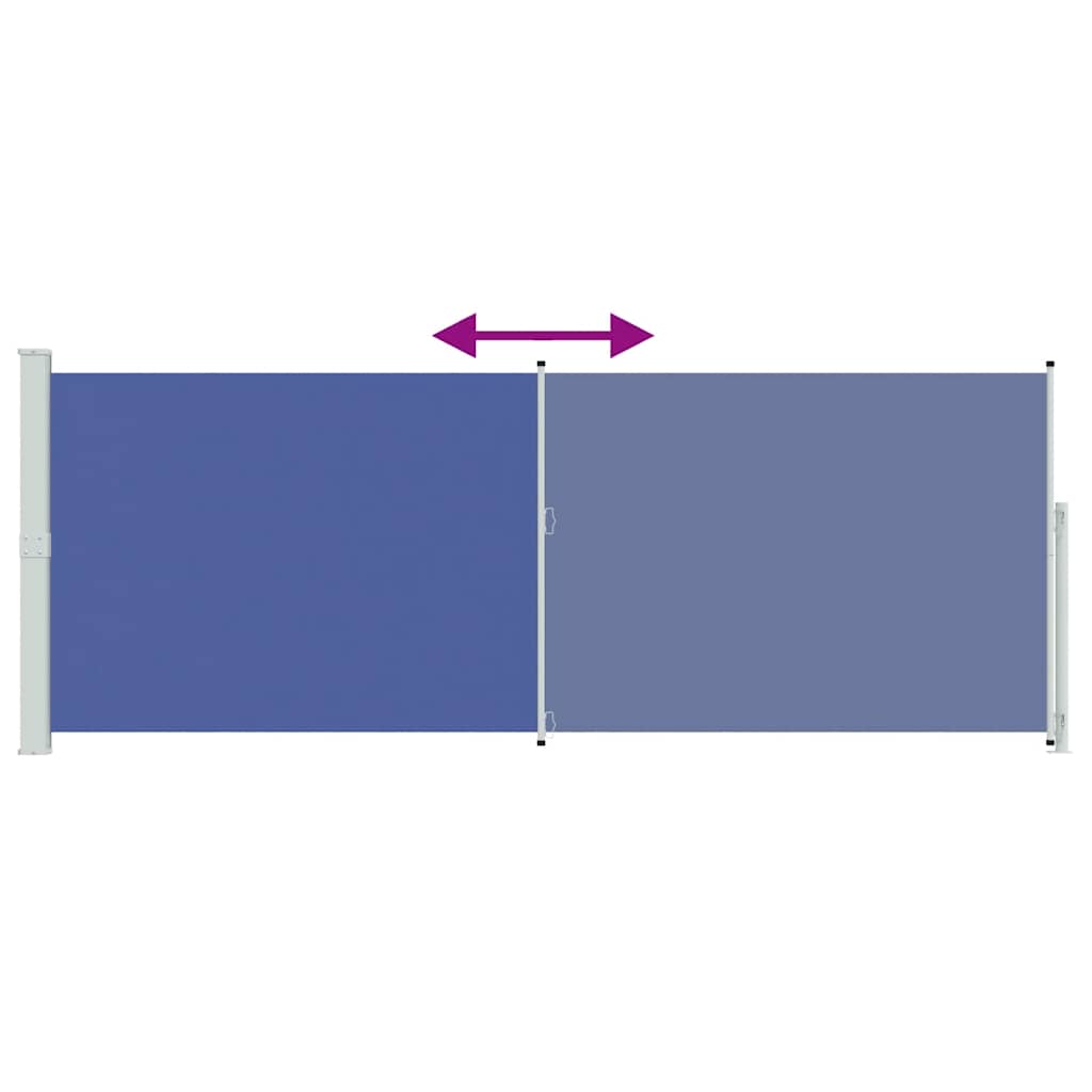 Patio Retractable Side Awning 180x500 cm Blue