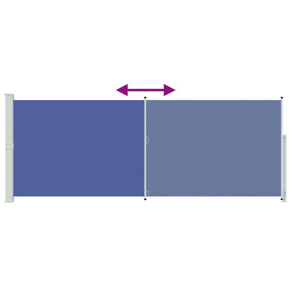 Patio Retractable Side Awning 180x500 cm Blue