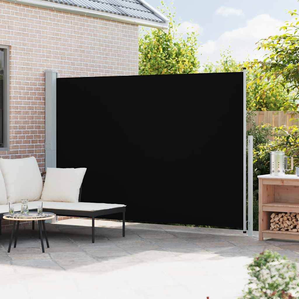 Patio Retractable Side Awning 200x300 cm Black