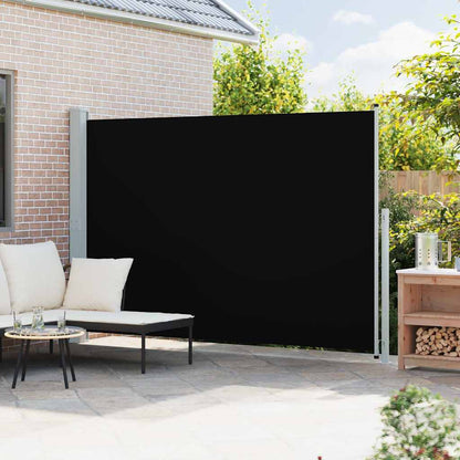 Patio Retractable Side Awning 200x314 cm Black