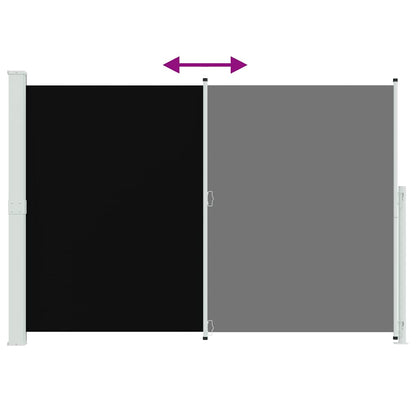Patio Retractable Side Awning 200x300 cm Black