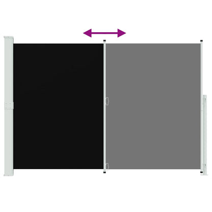 Patio Retractable Side Awning 200x314 cm Black
