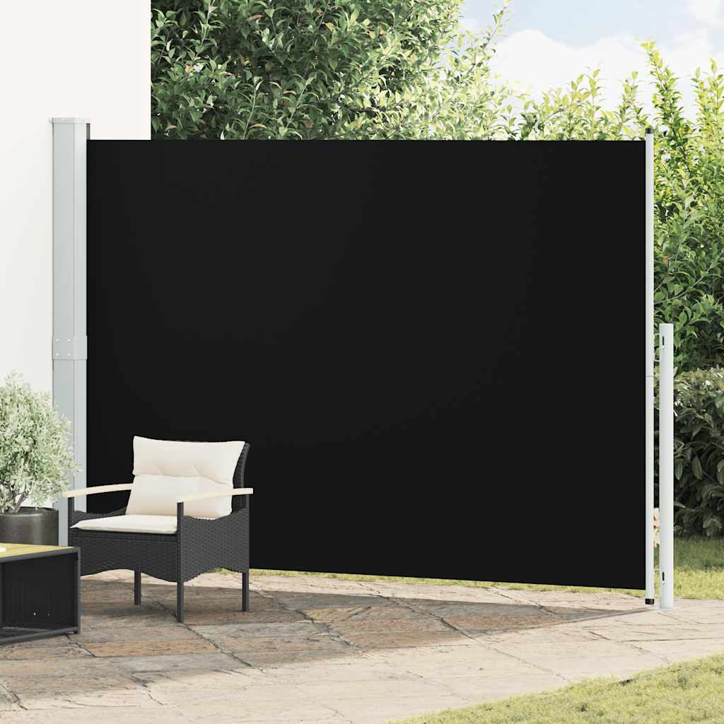 Patio Retractable Side Awning 200x300 cm Black