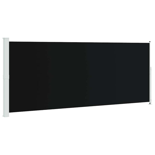 Patio Retractable Side Awning 200x500 cm Black