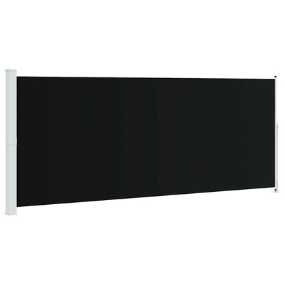 Patio Retractable Side Awning 200x500 cm Black