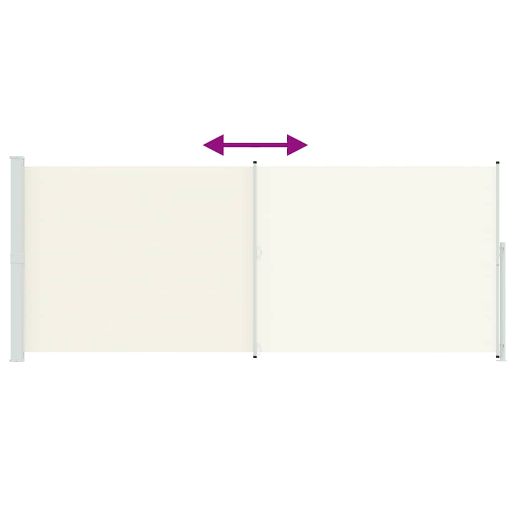 Patio Retractable Side Awning 200x500 cm Cream