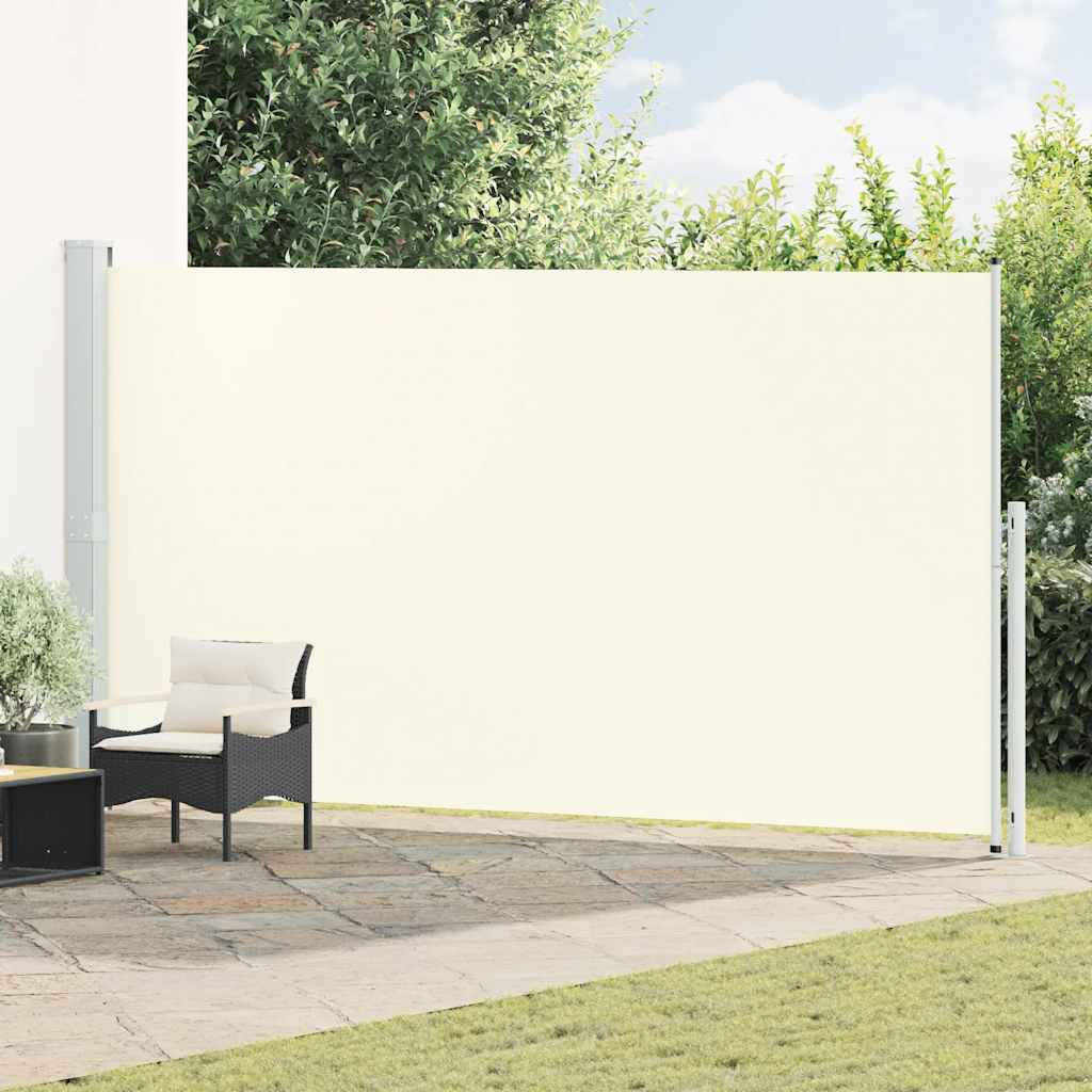 Patio Retractable Side Awning 200x500 cm Cream