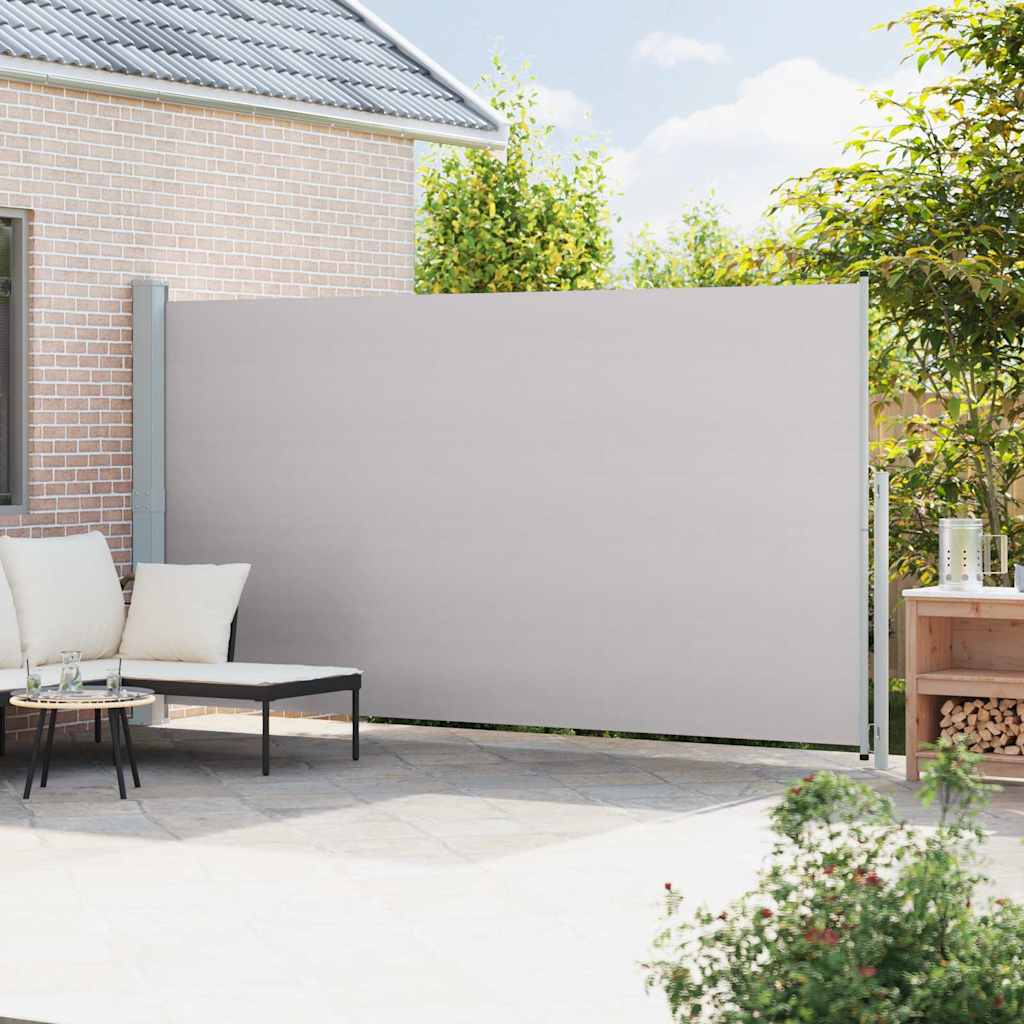 Patio Retractable Side Awning 200x514 cm Grey