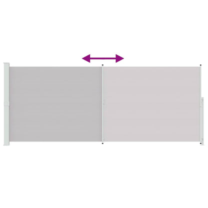 Patio Retractable Side Awning 200x500 cm Grey