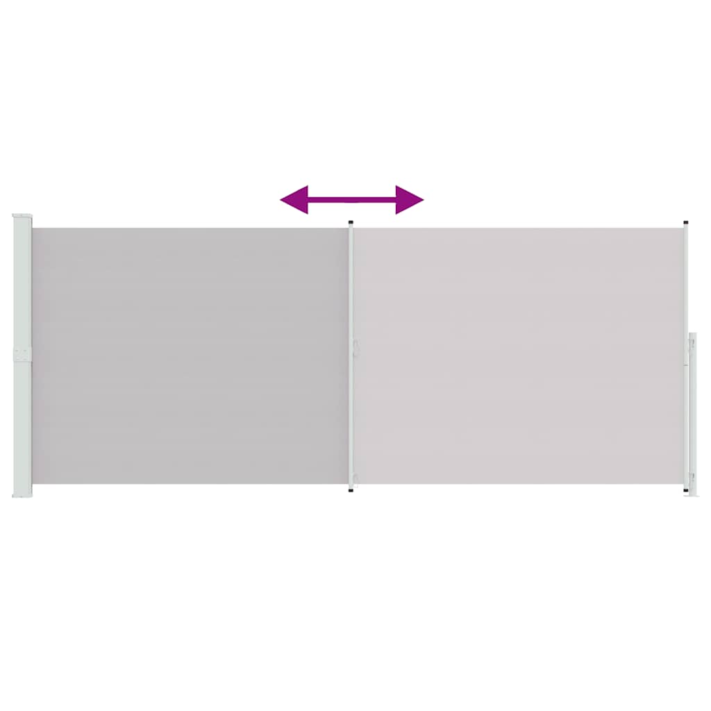 Patio Retractable Side Awning 200x514 cm Grey