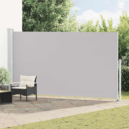 Patio Retractable Side Awning 200x500 cm Grey