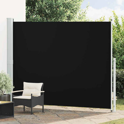 Patio Retractable Side Awning 220x300 cm Black