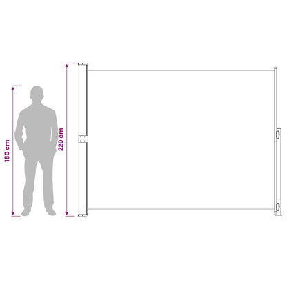 Patio Retractable Side Awning 220x314 cm Black