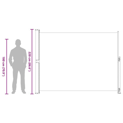 Patio Retractable Side Awning 220x300 cm Cream