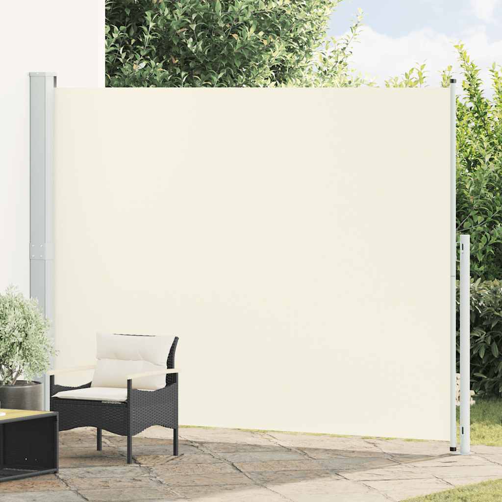 Patio Retractable Side Awning 220x300 cm Cream