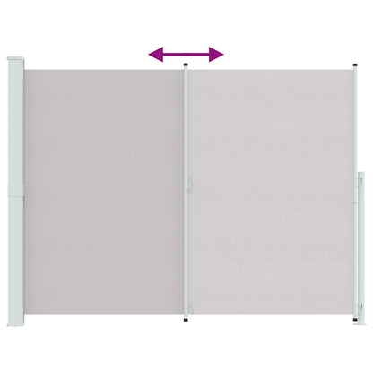 Patio Retractable Side Awning 220x300 cm Grey