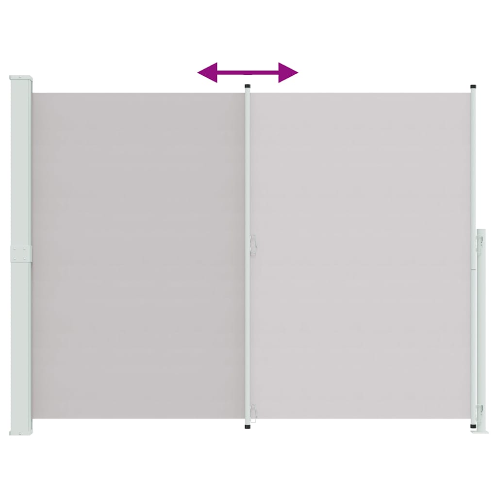 Patio Retractable Side Awning 220x314 cm Grey